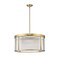 Z-Lite Carnaby Chandelier, 6-Light, 24.25 In.W x 12 In.H, Modern Gold/Clear Ribbed 7504P24-MGLD - alternate 3